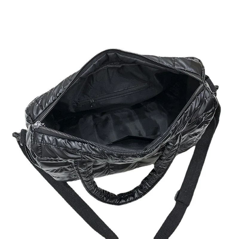 Yogodlns Luxus Raum Gepolsterte Baumwolle Handtasche Große Kapazität Schulter Tasche Wasserdichte Nylon Tasche Reise Unten Umhängetasche Geldbörse Bolsa – Detail 31