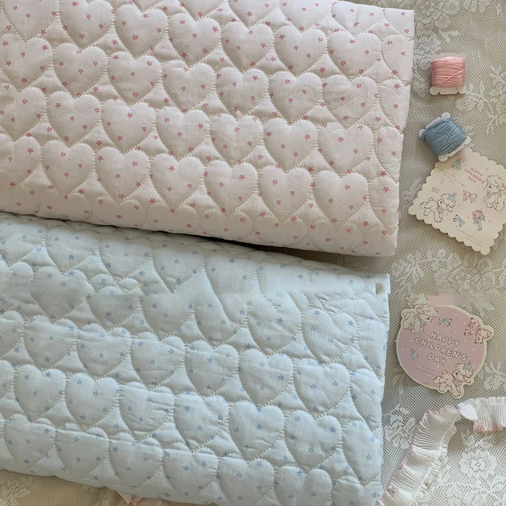 

Korean Sle Small Floral Cotton Quilted Fabric for Autumn Winter Coat Bag eup Bag DIY Hanrt Home Decoration