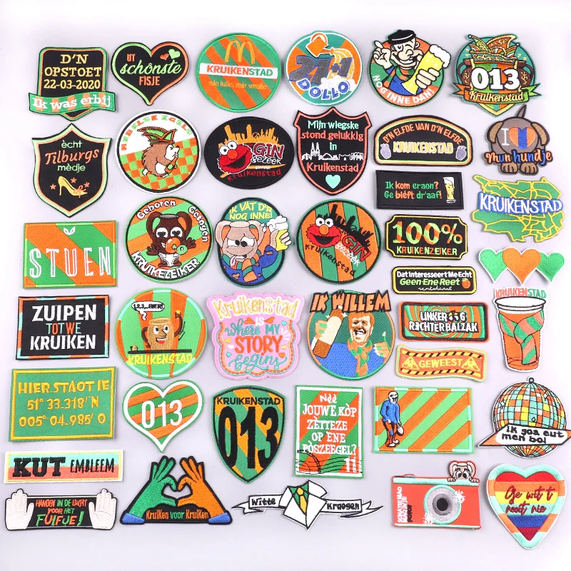 

2024 NEW Netherland Embroidery Patch Kruikenstad Emblem Carnival Applique Iron On Patches For Clothing Sticker 013 Party Emblem