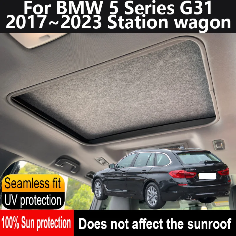 

Автомобильный панорамный люк на крыше, изоляционный козырек на крыше для BMW 5 серии G31 2017 ~ 20233, анти-УФ-электростатическая адсорбция, солнцезащитный козырек для небесной шторы