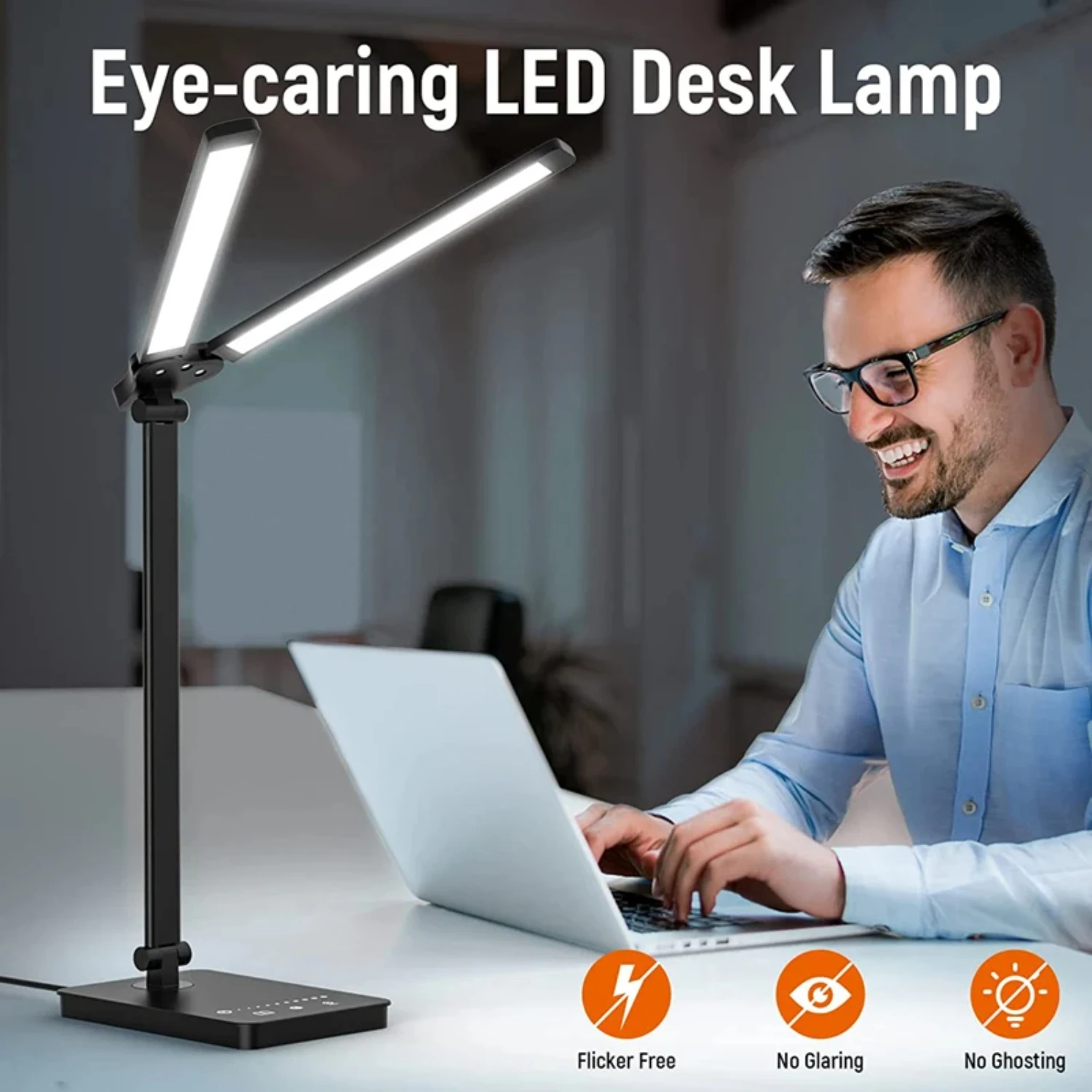 New Enhance Productivity and Mood with this Sleek and Functional Lamp - Perfect for Home Offices, Dorm Rooms, or Study Spaces. A