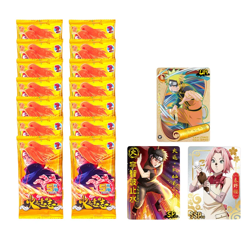 Naruto Collection Cards Combination CP Naruto Sasuke SP Tsunade Cartoon Anime Limited Flash Card Kids Birthday Gift Toy