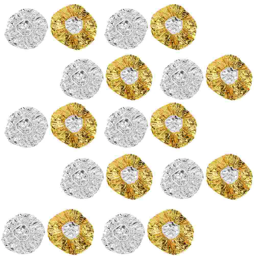 

20 Pcs Aluminum Foil Shower Cap Heat Thermal Caps Hair Bath Hoods Elastic Take Dyeing