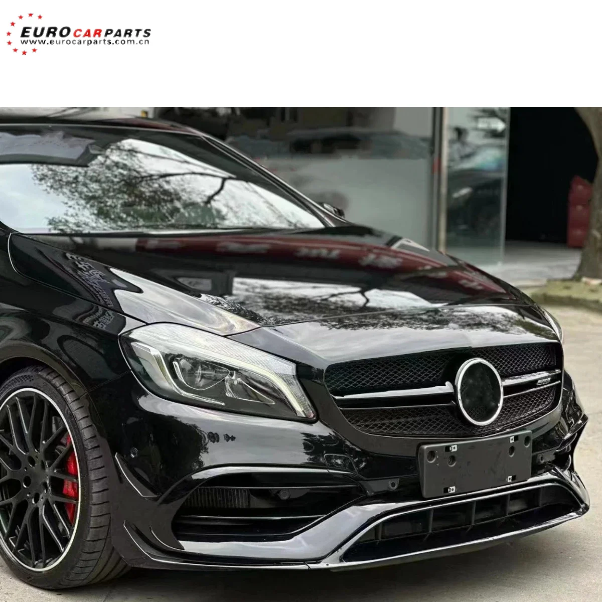 A Class W176 A180 A200 A250 A260 To A45 Front Bumper Lip Grill Diffuser Body Kit 2013-2018 Conversion Kit