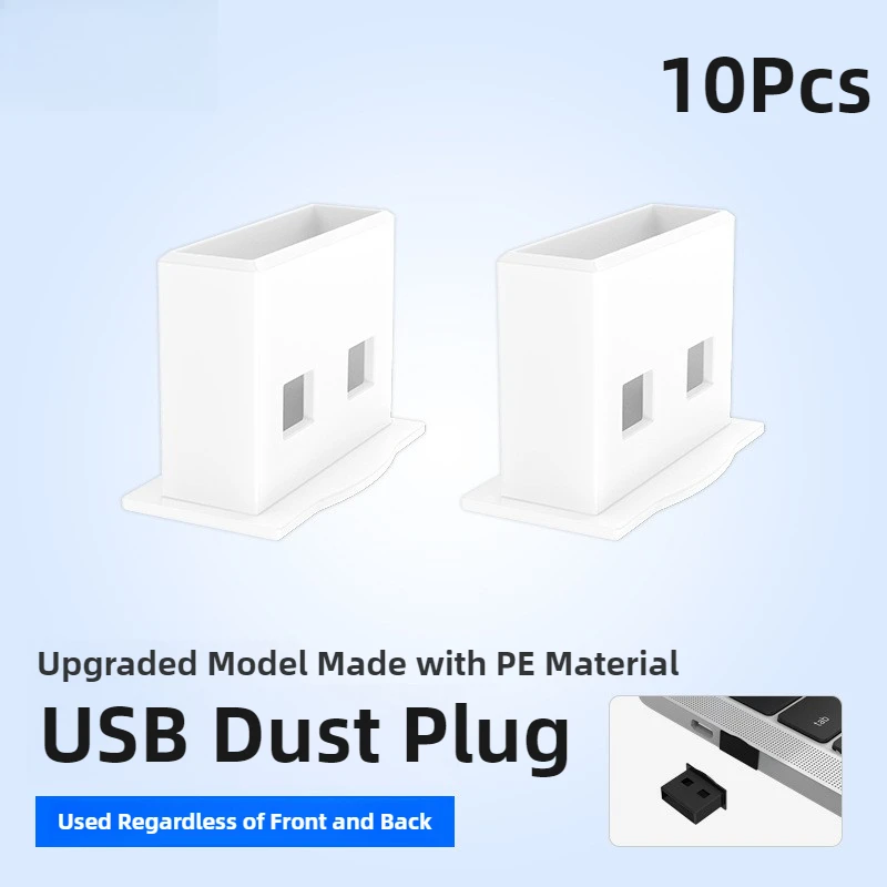 USB A Female Port Dust Covers 10pcs Set