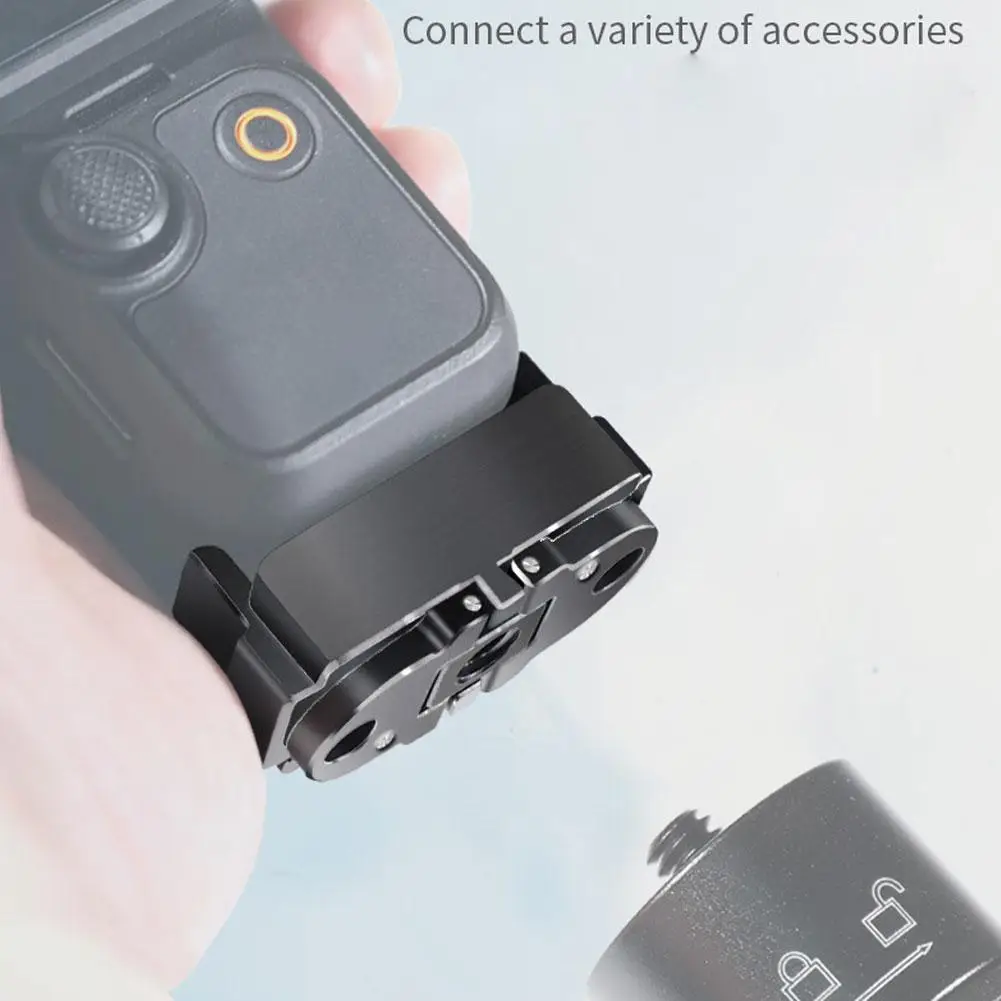 

for dji OSMO Pocket 3 Quick Detachable Bracket Adapter Aluminum Alloy Metal Expansion Frame Fixing Bracket 1/4 Screw Acces M1Y1