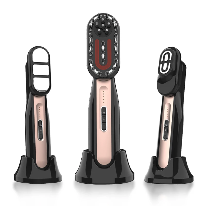 

New Item EMS Heat Electric Multi-functional Waterproof Head Spa Scalp Massage Comb for Hair Care Beauty Face Slim