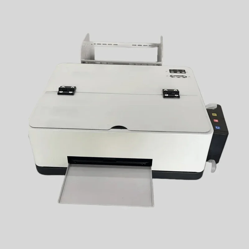 Newly invented digital inkjet A4 roll to roll printer label machine with open storage shelf