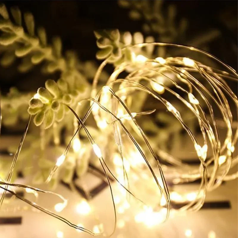 Party Supplies Copper Wire Lamp Rave LED String Lights USB Festival Water Proof Christmas Bedroom Illumination Fairy Garland