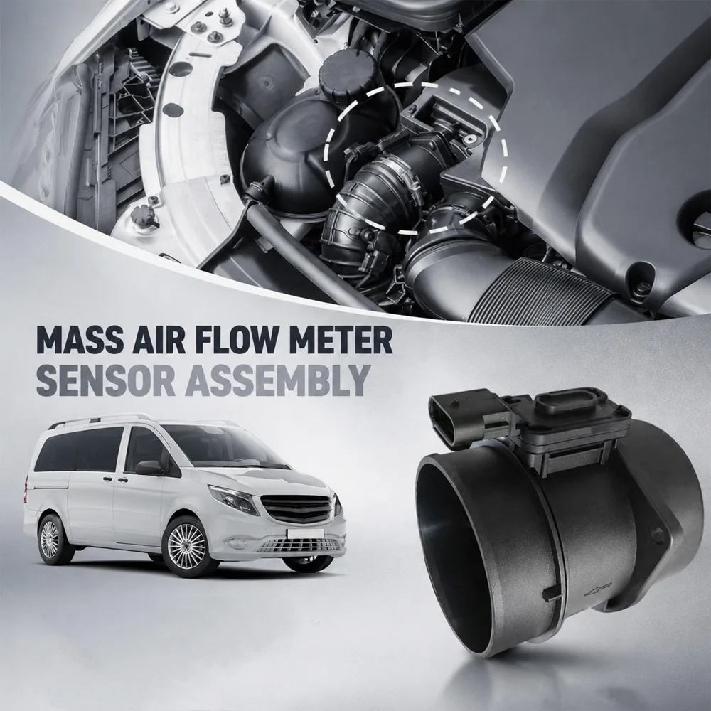 4 Pins Mass Air Flow Meter Assembly A6450900048 A645 090 00 48 A6519050500 Fit For Mercedes-Benz A-Class W176 2012–2018