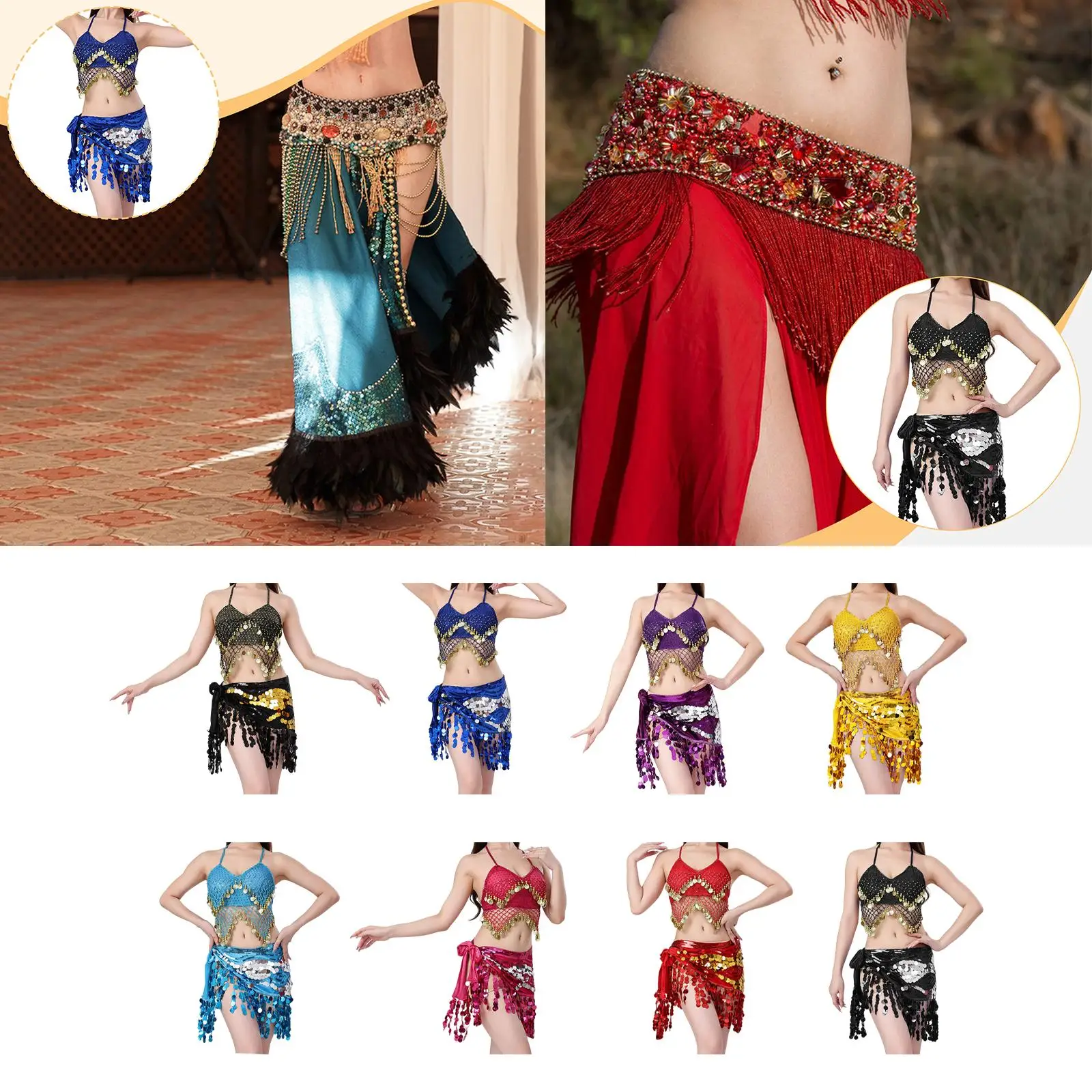 Costume da festa, sciarpa per danza del ventre, per festival, musica, rave, feste, matrimoni