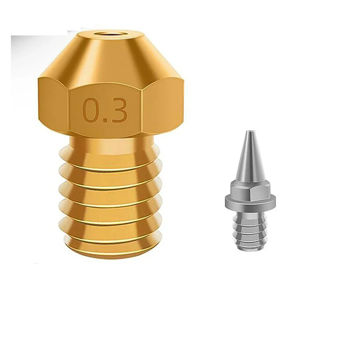 3D Printer Accessories E3D Pointed High Temperature Nozzle E3D-V5/V6 M6 Thread 1.75 MK8 Brass Engraving