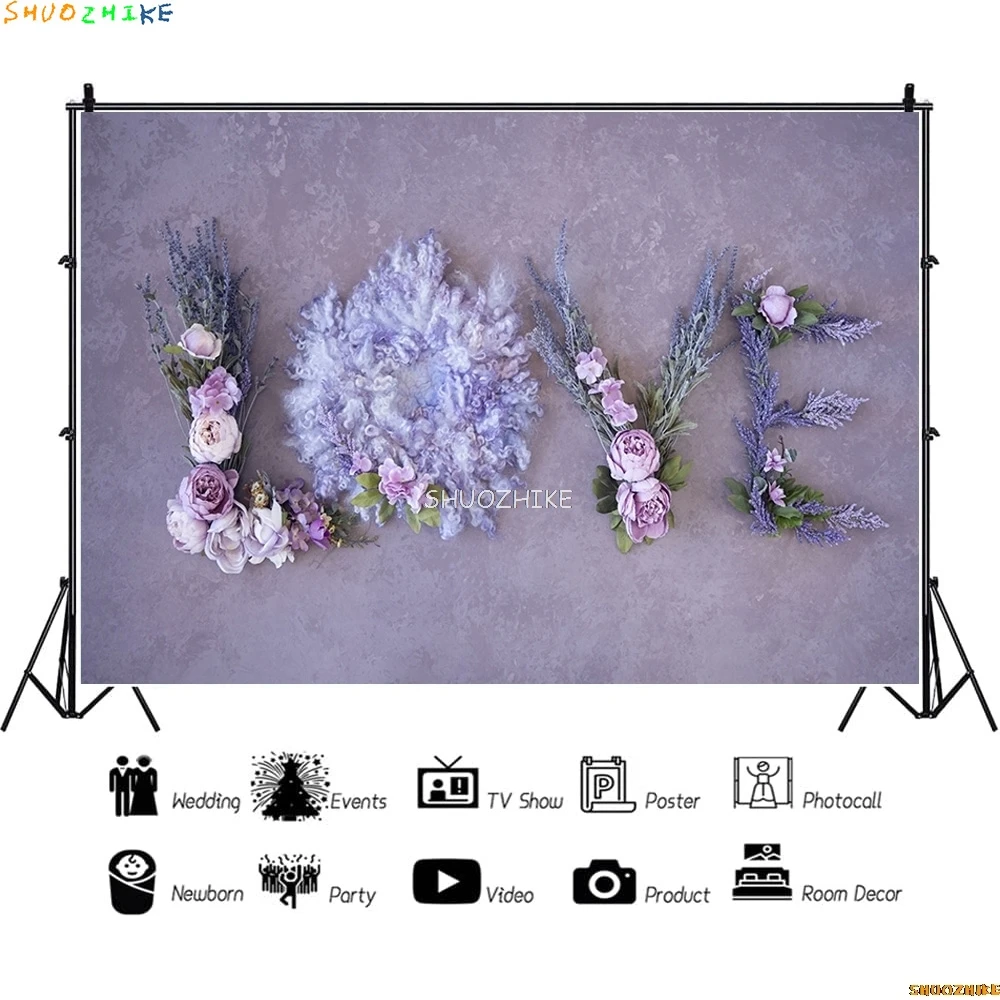 SHUOZHIKE حديثي الولادة صورة التصوير خلفية الزهور سوينغ عيد ميلاد الفن خلفية الطفل معرض الصور الدعائم BG-04