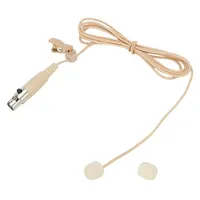 Lavalier Lapel Clip Microphone For Sennheise Wireless Miniature Roadcast Beige Lavalier Microphone 3.5mm 3 Pin 4 Pin XLR Plug
