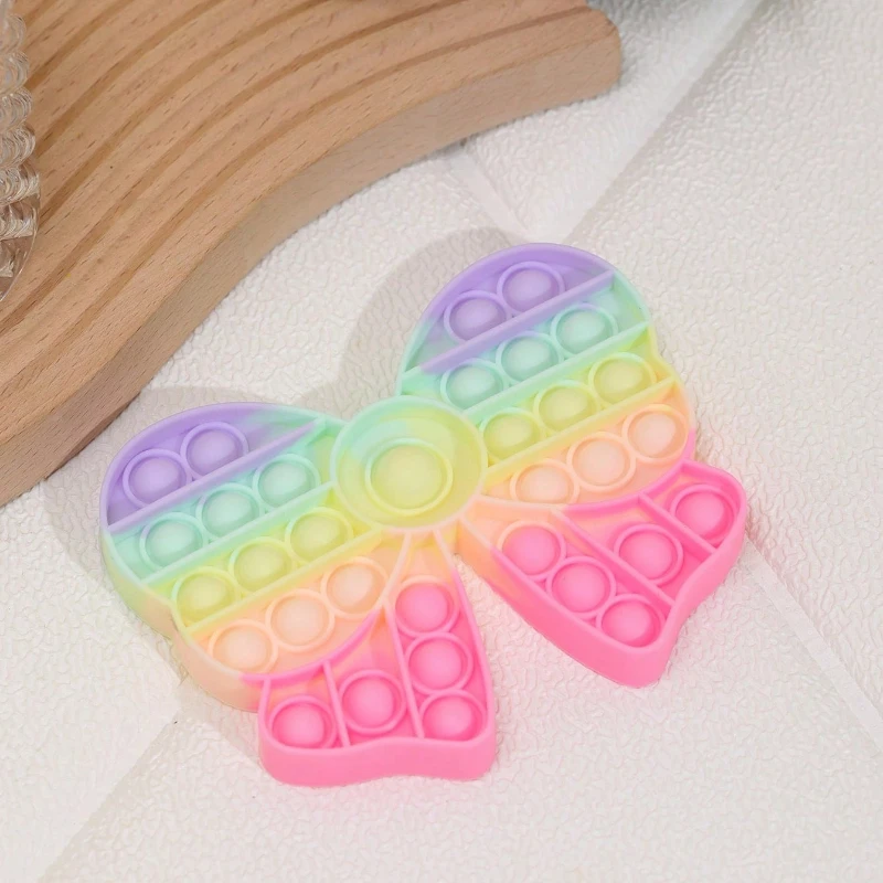 

Rainbow Pop It Fidget Toy Силиконовая сенсорная игрушка для снятия стресса Push Bubble для детей и взрослых Анти-тревожная игрушка для нажатия пальцев