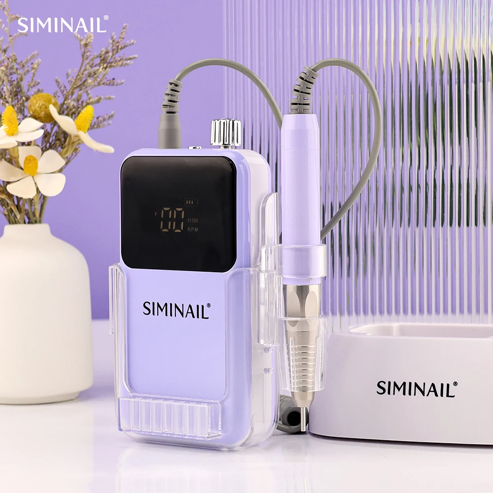 SIMINAIL Electric Brushless Nail Drill Wireless Portable 35000RPM Nail File Manicure 85W Cordless Drilling Machine Polisher