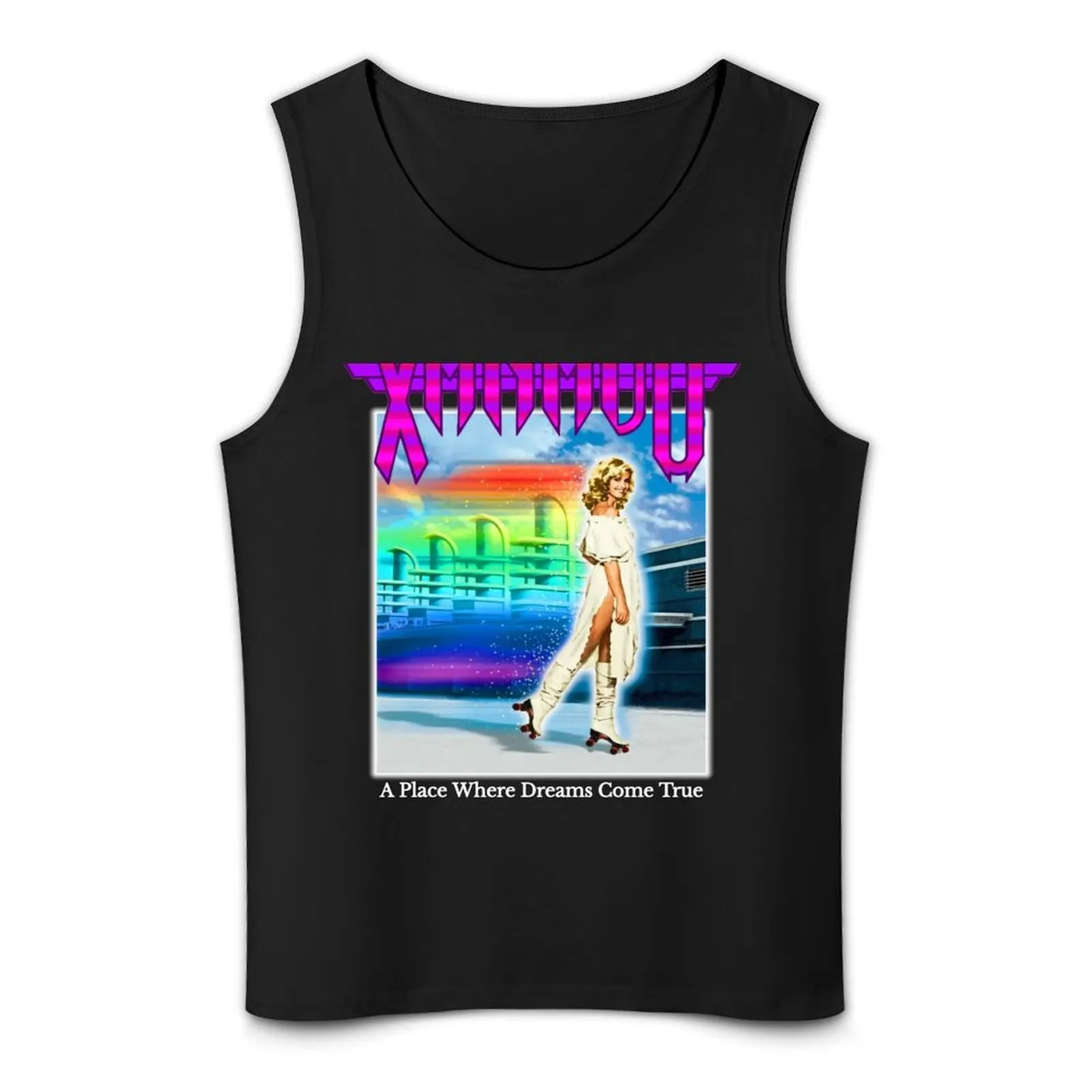 Xanadu (Transparant) Rolschaatsen Tank Top Muscle Fit Gym Shirt Man T-Shirts Voor Heren Gym