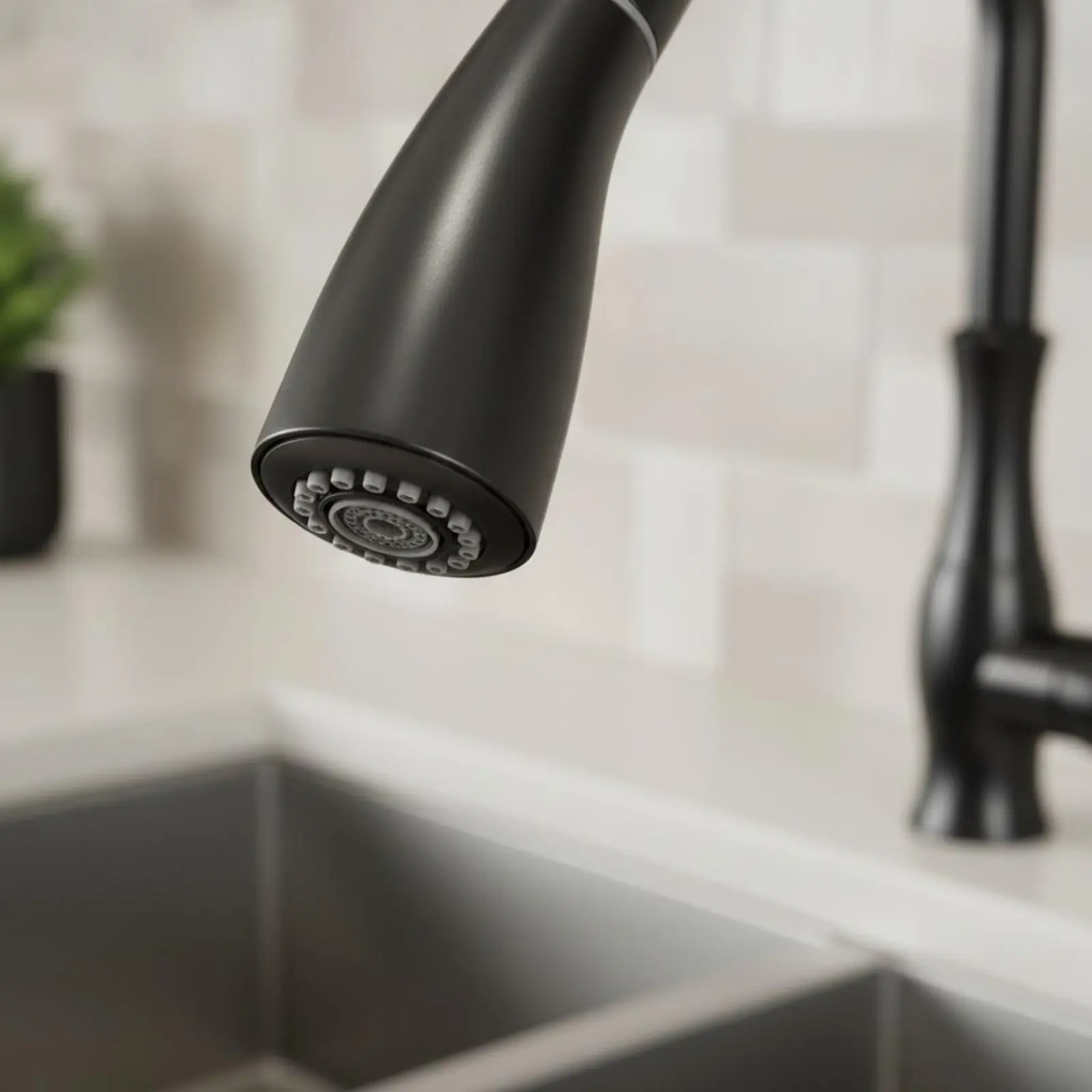 

Выдвижной кухонный смеситель из прочной латуни с водонепроницаемым керамическим картриджем и защитой от протечек