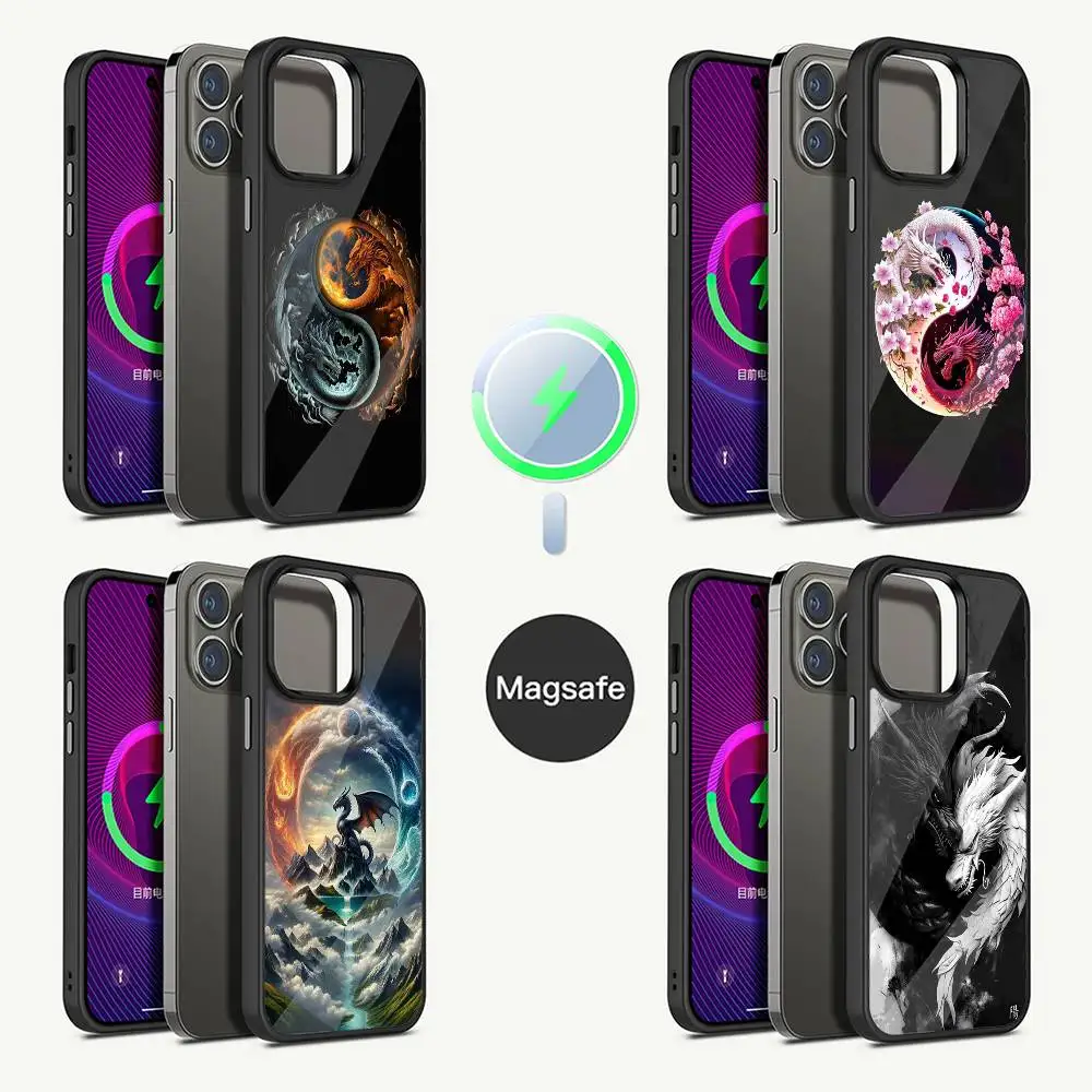 

Japanese Art Dragon Yin Yang Phone Case For iPhone 16,15,14,13,12,11,Pro,Max,Plus,Mini,Magsafe,Magnetic Wireless Charging Case