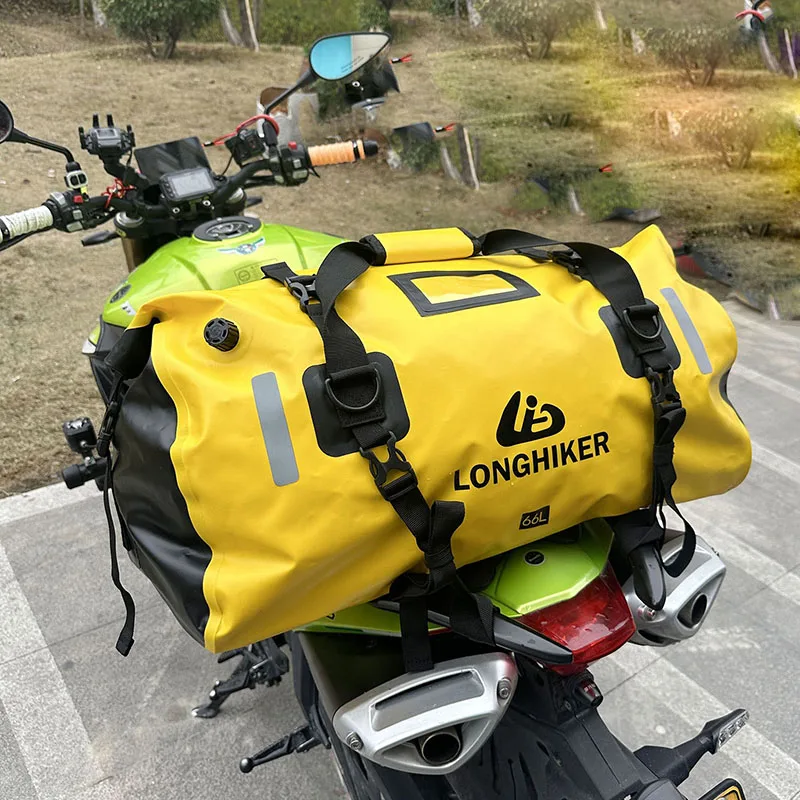 Motorcycle  Tail Seat Bag Reflective Saddle Dry Luggage Outdoor Accessories Universal Riding Traveling