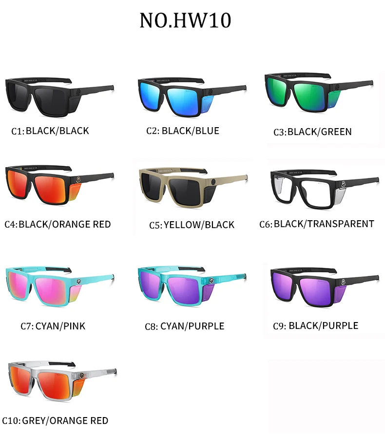 heat wave square women men Sunglasses Men Polarized UV  Vintage Fashion Square Men's photochromic Sun Glasses HW10 view 6
