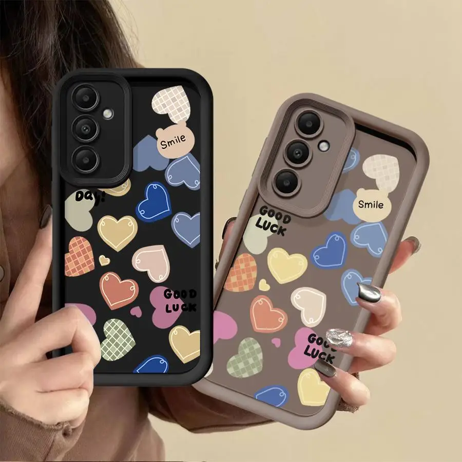 Pink Collage Heart Phone Case for Samsung Galaxy A36 A73 A56 A32 A57 A22 A25 A26 A35 A52 A21s A33 A54 A24 A55 Soft TPU