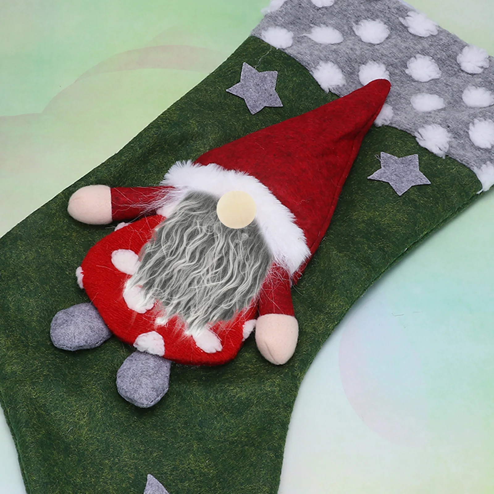 

1Set Gnome Beard Handcraft Accessories Pre-Cut Faux Beard Wooden Bead Nose DIY Gnome Supplies Crafting Materials