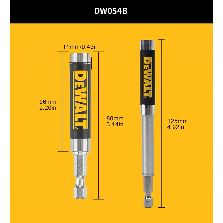 DEWALT DW2054B Magnetic Screw Drive Guide Drill Bit Holder for Driver Socket Magnetic 1/4in Bit Holder Adapter Tool Accessories image 2
