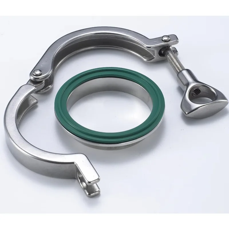 Guarnizione igienica DIN Tri Morsetto Guarnizione in silicone rosso per uso alimentare per raccordi per tubi Acciaio inossidabile OEM ODM SS304/SS316L di alta qualità