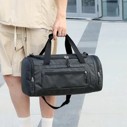 Sac de fitness grande capacité avec compartiment à chaussures pour homme, poche arrière, entraînement, sport, camping, trekking, randonnée, voyage