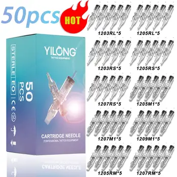 20/50 ks transparentních jehel do tetovacích kazet RL RS M1 CM jednorázové sterilizované jehly do kazet pro tetovací strojek pero 10 nejlepší prodej Dr. Pen M8 - №4