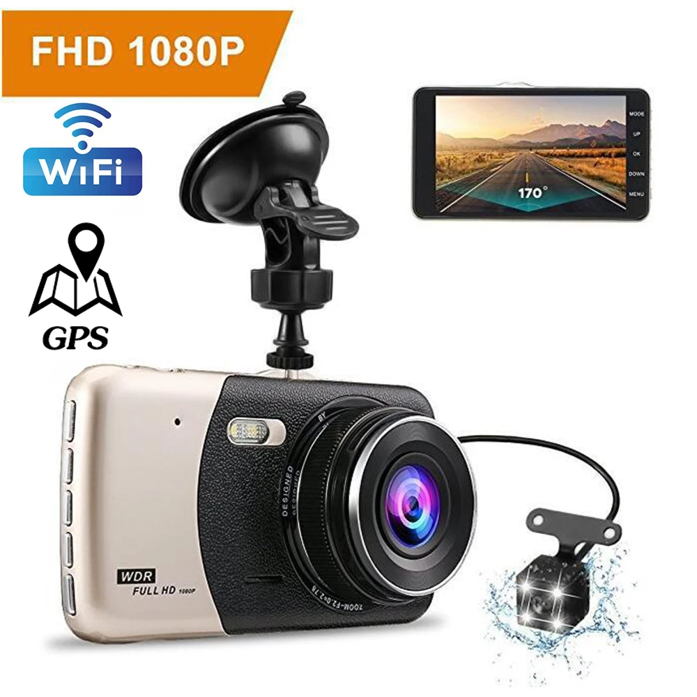 

1080P Full HD Car DVR WiFi GPS Dash Cam Vehicle Drive Video Recorder Registrar Auto Dash Camera Car Motion Detector Night Vision