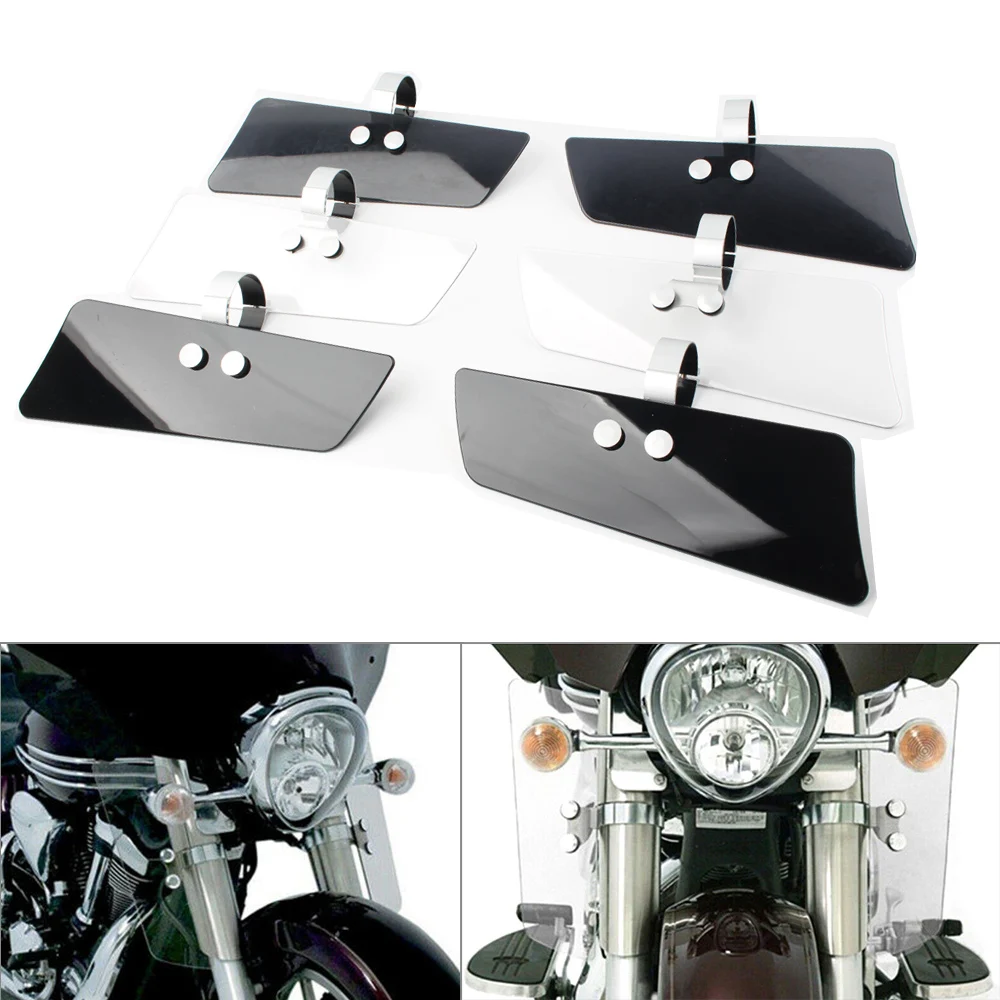 2 sztuk motocykl wiatr widelec deflektor powietrza dla Honda VTX1300R 2003-2009 dla Kawasaki VN1500D Vulcan Classic 1996-2003 2004 2005