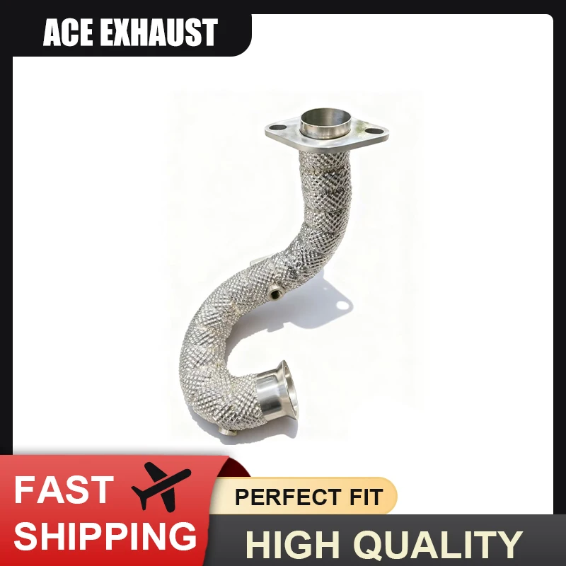 Tubo de escape de fluxo livre ace para mercedes benz w177 a200 1.3t, cabeçote de escape sus304 de alta qualidade com proteção térmica, tubo de escape de ajuste
