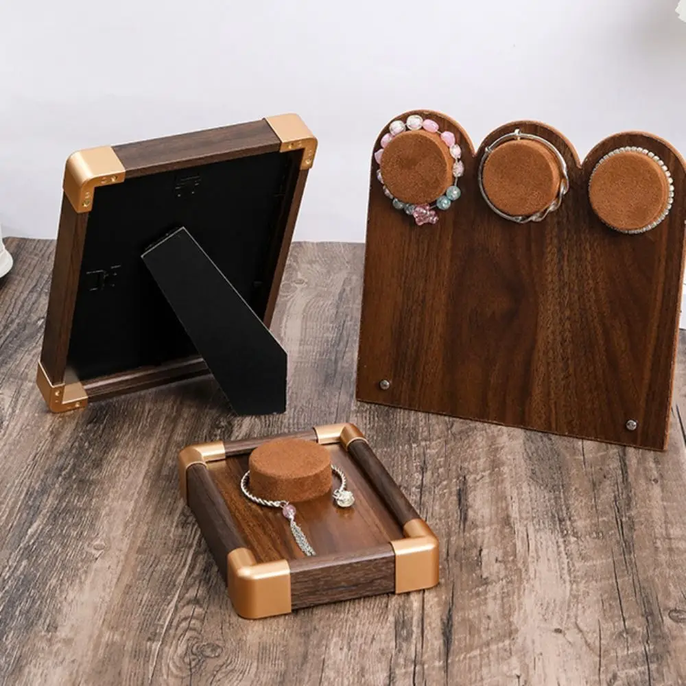 

Walnut Wood Bracelet Tray Necklace Storage Case Bracelet Display Rack Ornaments Organizer Hand Jewelry Holder Bracelet Holder