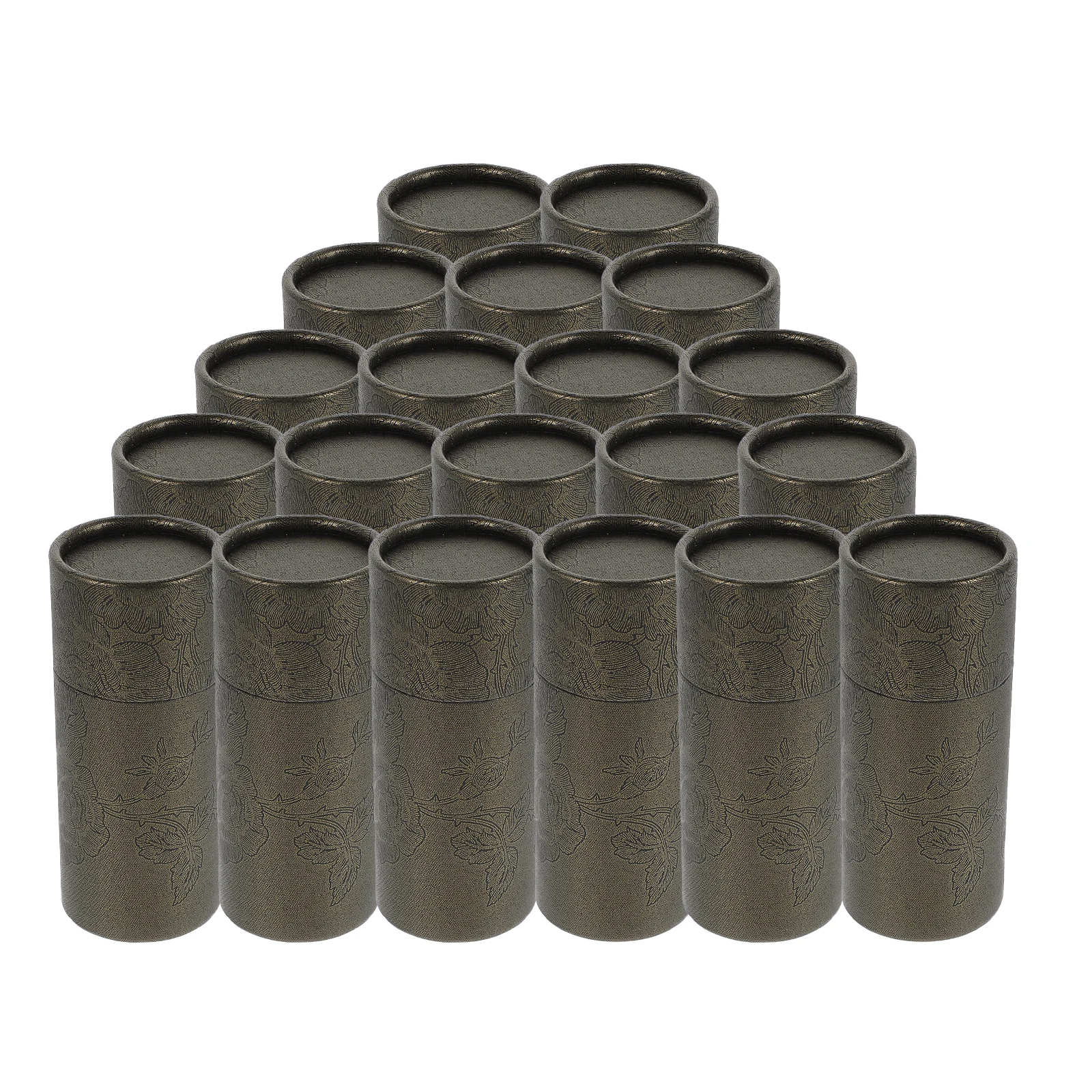 20pcs Essential Oil Bottle Packaging Box 50ml Black Gold Portable Reusable Travel Stick Storage Incense Gift Container