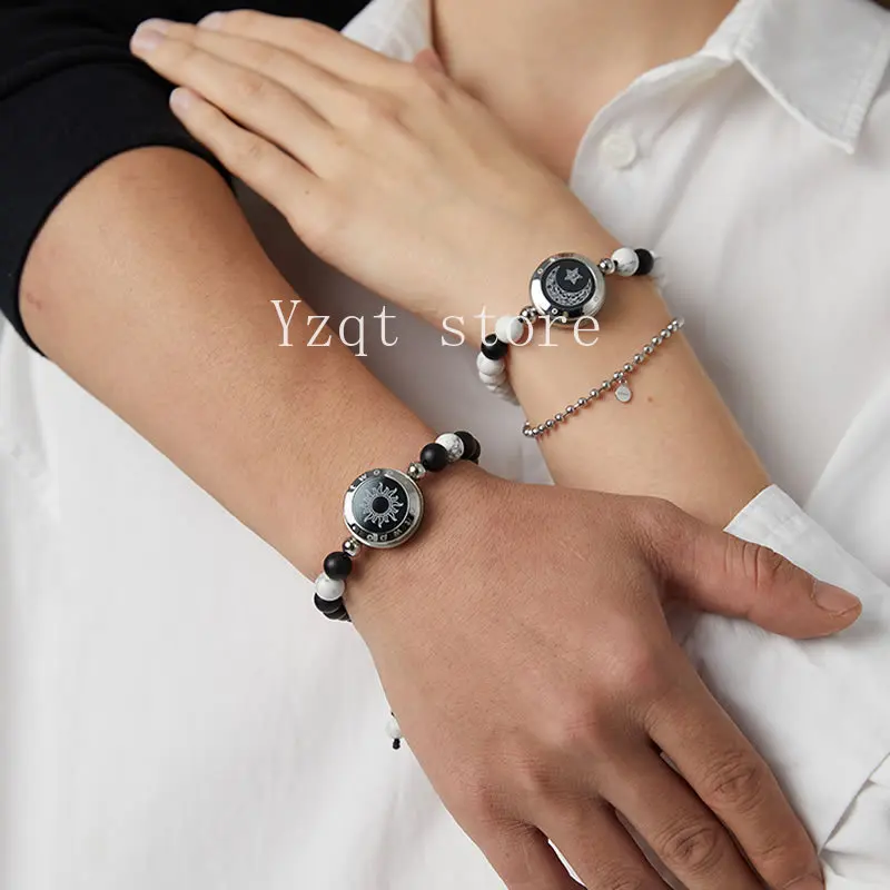 Sun and Moon Couple Bracelet Long-distance Love Smart Sensor Valentine's Day Gift