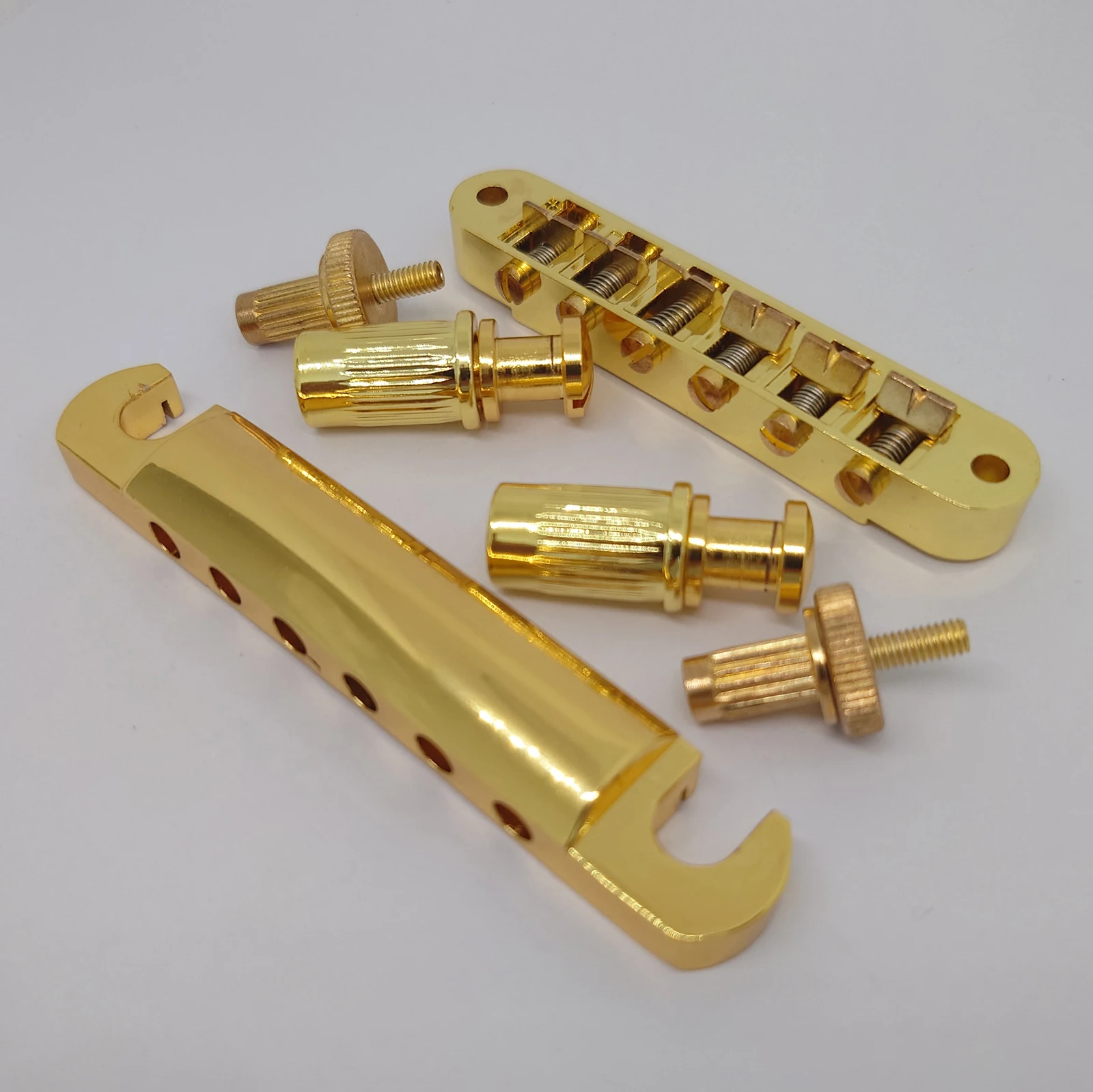 Tune-O-Matic Guitar Fixed Saddle Bridge Tailpiece 1 Set Gold for ABR-1 LP SG Electric guitars Replacement parts