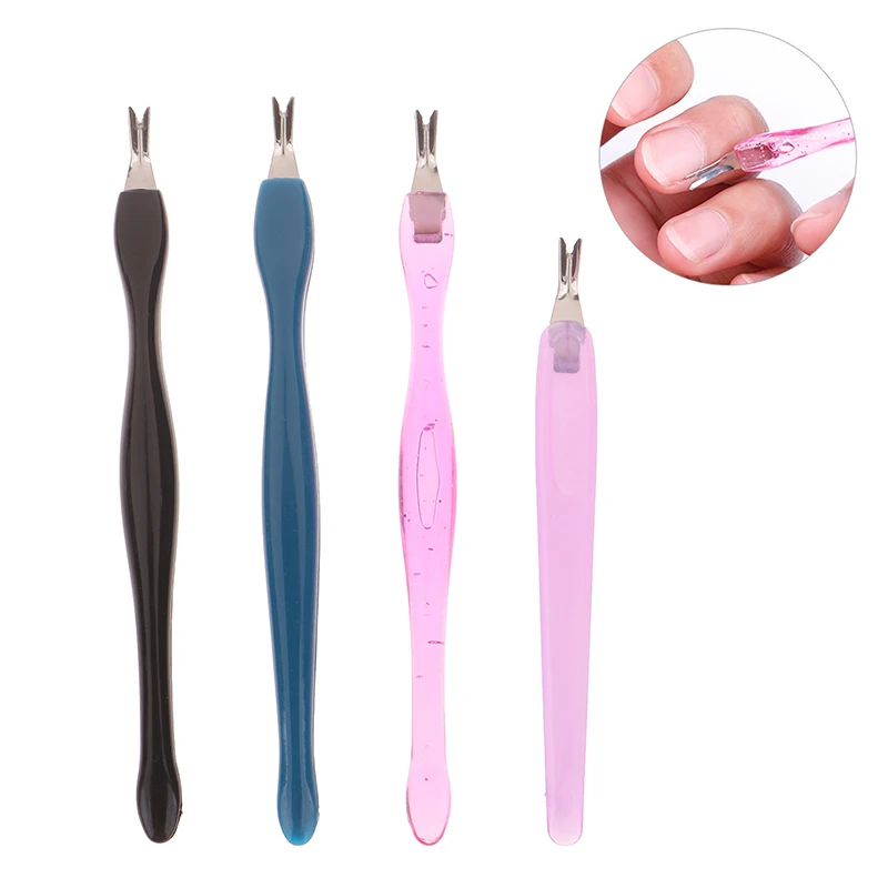 5PCS Nail Cuticle Pusher Stainless Steel Nail Cuticle Remover Tools For Nail Dead Skin Fork Nipper Pusher Manicure Trimmer