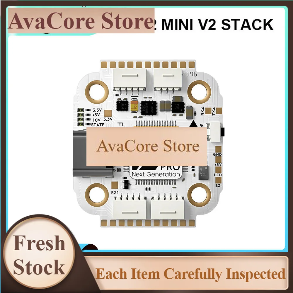 AvaCoreFlywoo GOKU F722 Pro Mini V2 45A 32Bit 128K 20X20 Stack F722 Mini V2 Flight Controller 32Bit 128K 2-6S 45A ESC For FPV Dr