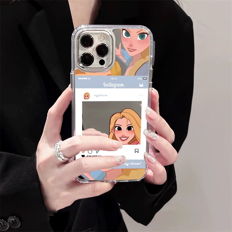 Disneys Princess Blond Hair Girl Phone Case For iPhone 15 14 13 12 11 Pro Max 7 8 Plus XR XS MAX Y2K Cute Beautiful Back Cover