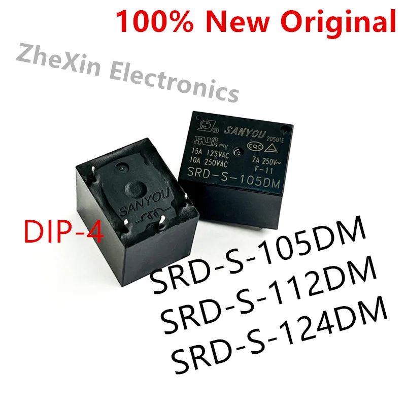 10PCS/Lot   SRD-S-105DM 、SRD-S-112DM 、SRD-S-124DM   DIP-4  New Power Relay    SRD-S-105D 、SRD-S-112D 、SRD-S-124D   DIP-5