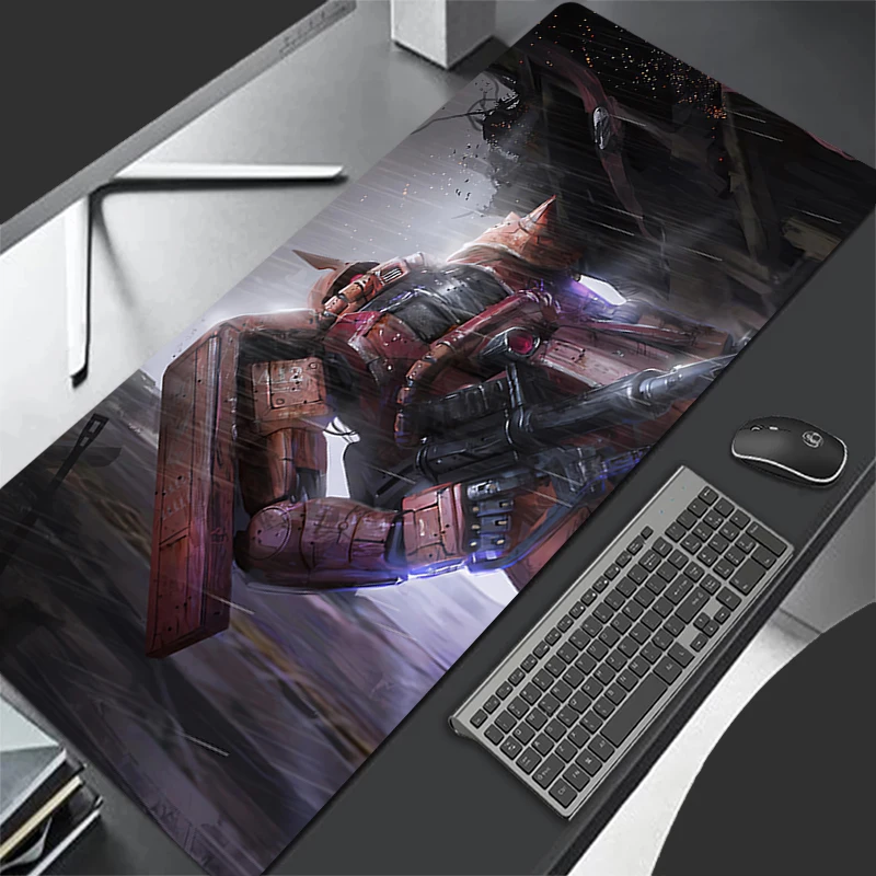 Grand tapis de souris mécanique guerrier Gundam Zaku II, pour joueur de jeu, clavier, antidérapant, pour bureau, PC