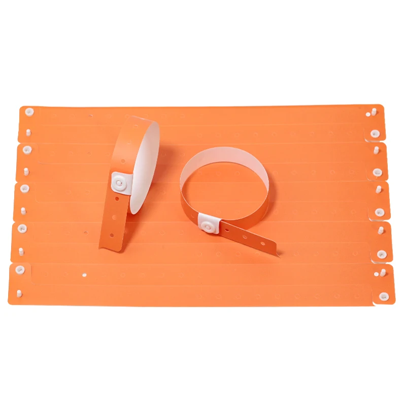 مادة ورقية مركبة يمكن التخلص منها سوار بلاستيكي مخصص، أساور معصم للمهرجانات ذات ألوان عادية، مخصصة للمناسبات، 10 قطع #6