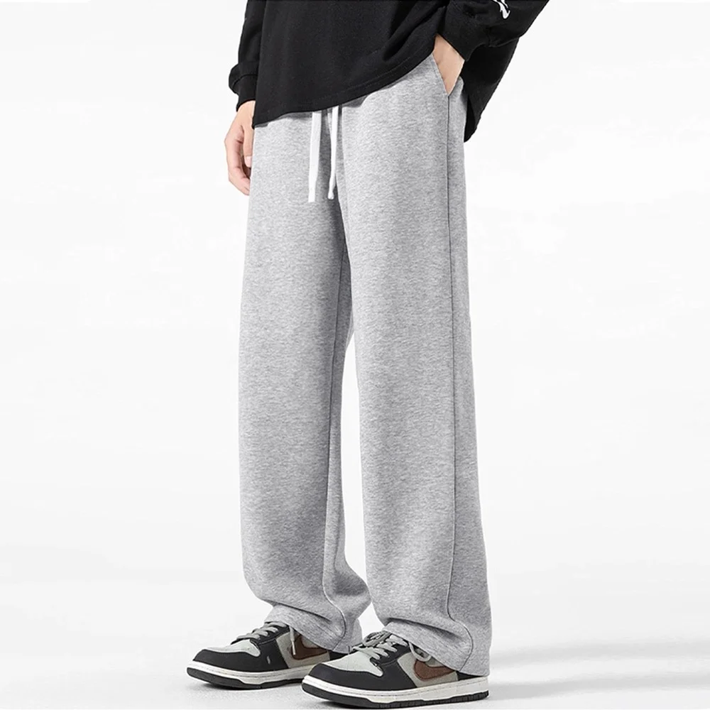 2026 New Cross-Border Autumn/Winter Cargo Pants, Solid Color, High Waist, Slimming Design, Pockets, Straight Leg, Wide Leg, Loos