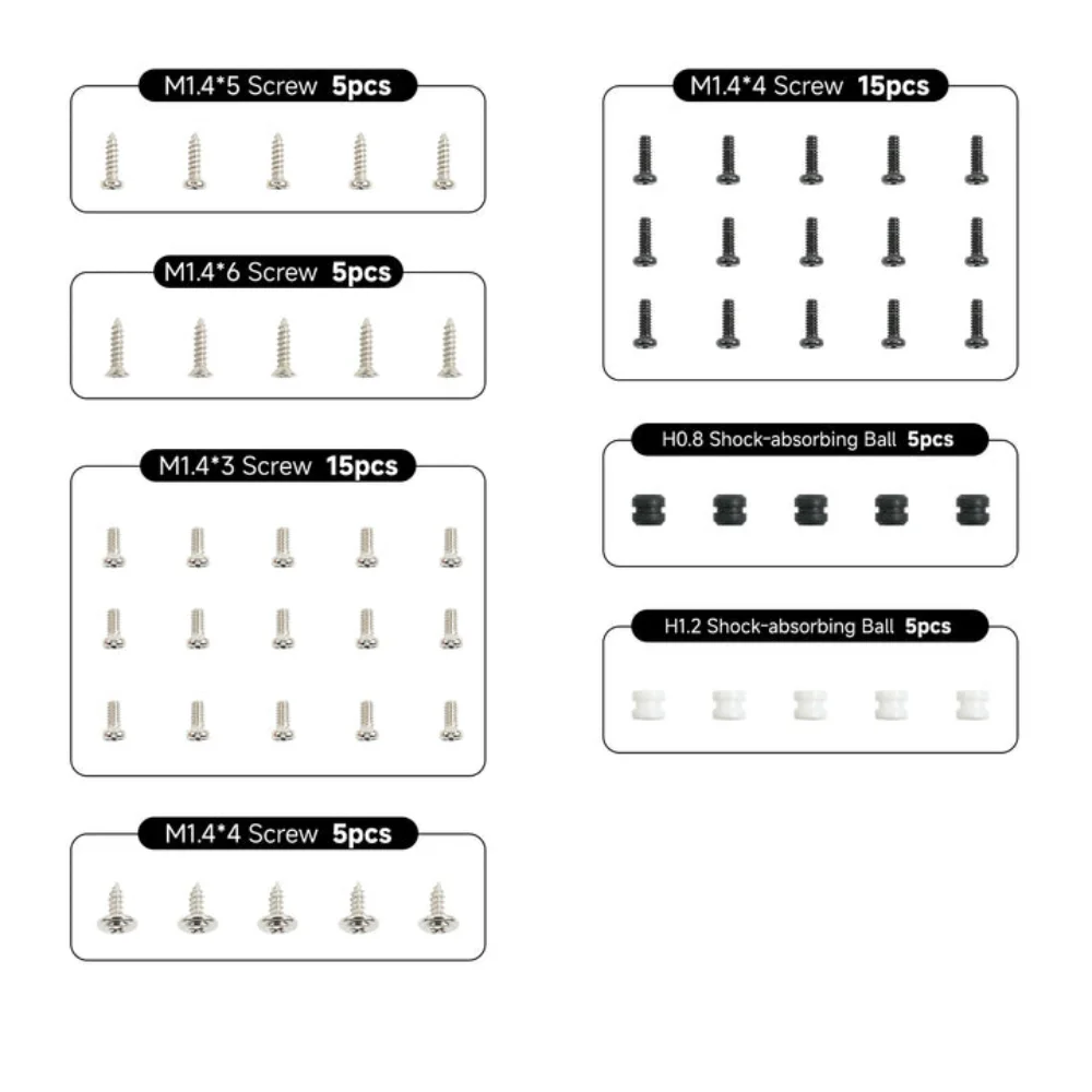 BETAFPV Kit d'assortiment de vis pour drone, vis de rechange pour Pavo20 Pro Meteor75 Pro Air65 Air75 Cetus X FPV Whoop