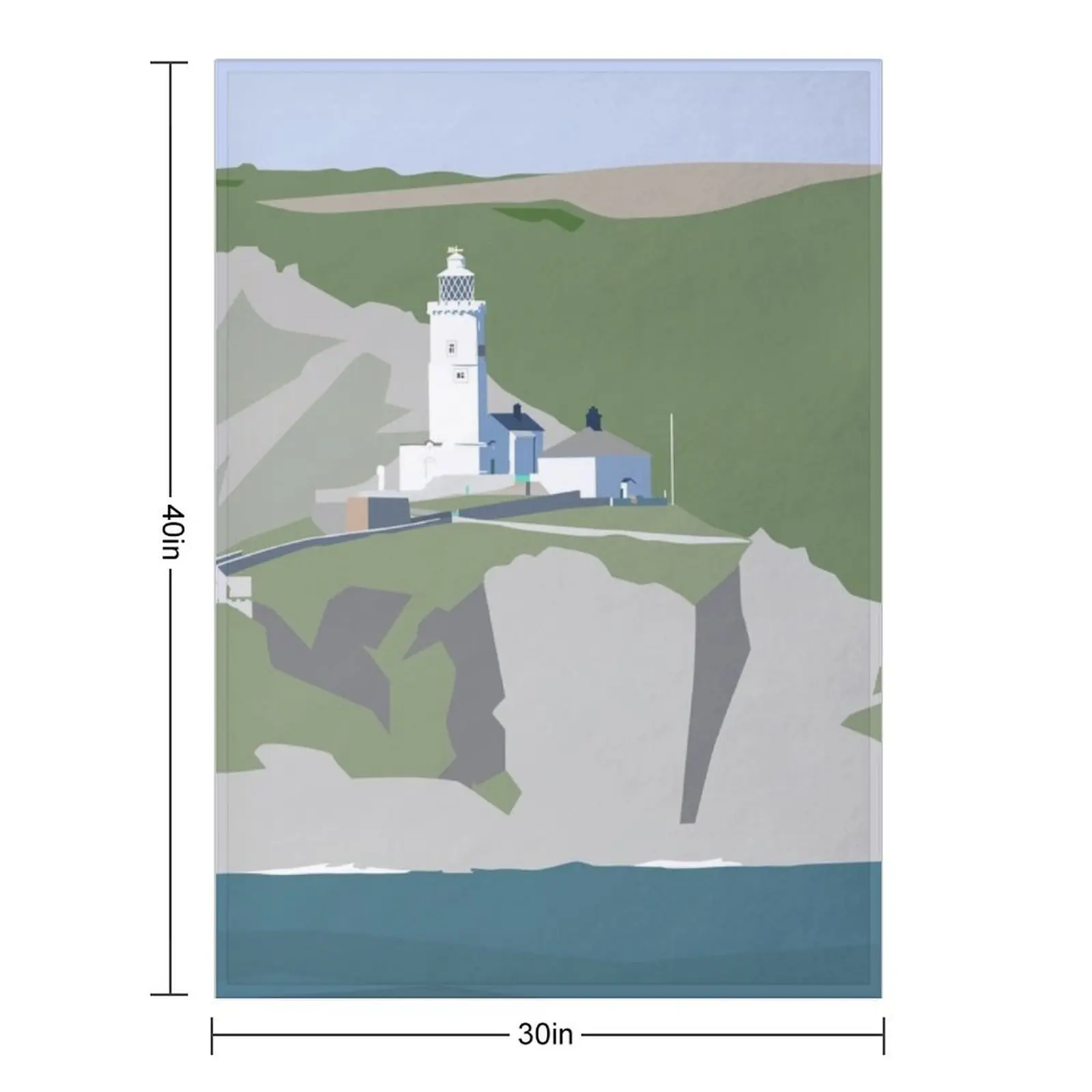 ابدأ نقطة المنارة من البحر رمي بطانية البطانيات للطفل السياحية أنيمي لحاف البطانيات