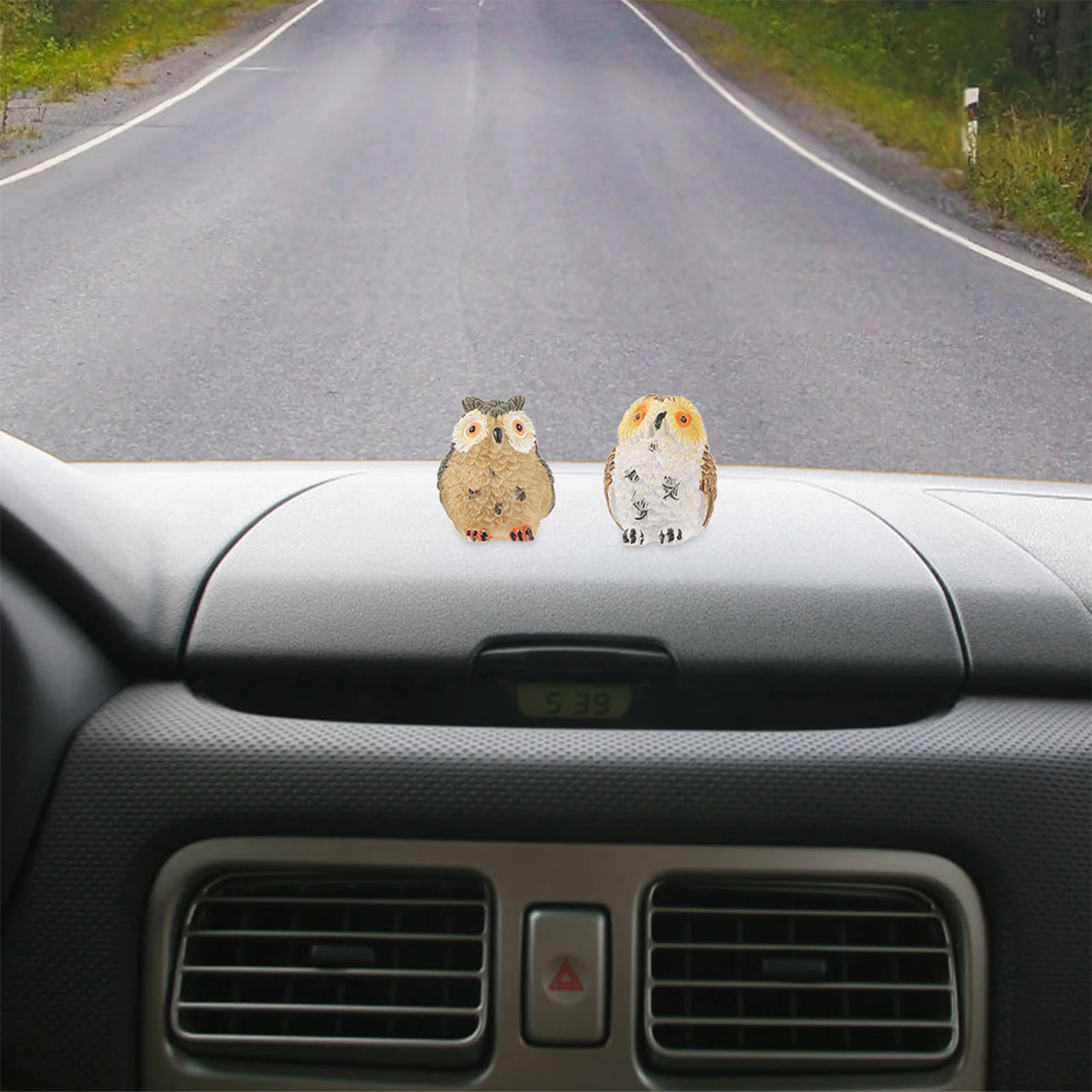 

4Pcs Micro Landscape Resin Owl Decor Vivid Lifesize Ornamental Garden Tabletop Miniature Animal Crafts Micro Owl Adornment