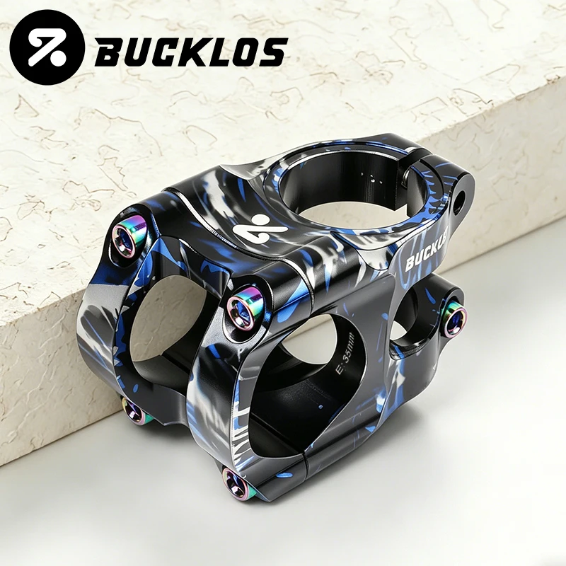Image of BUCKLOS 35mm Fahrradlenker-Vorbau CNC Mountainbike Kurzer Lenker-Vorbau 28,6mm 31,8mm Ultraleichter MTB-Vorbau Fahrradteile