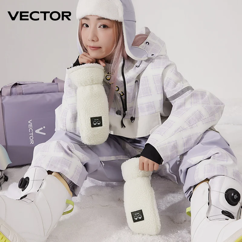 VECTOR männer frauen Winter Ski Snowboard Wasserdichte und Warme Dicke Schneeschuhe Polar Fleece Handschuhe Schnee Sport Handschuhe Schnee handschuhe